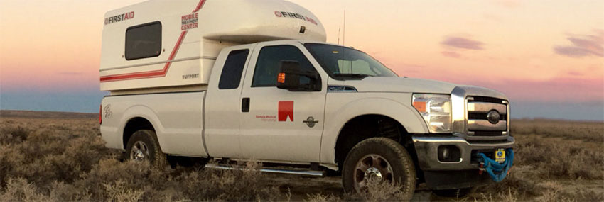 Remote Medical mobile treatment center truck