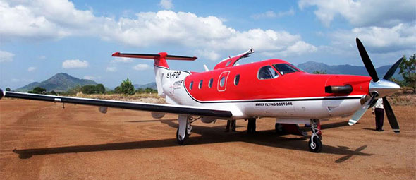 Remote Medical medevac airplane