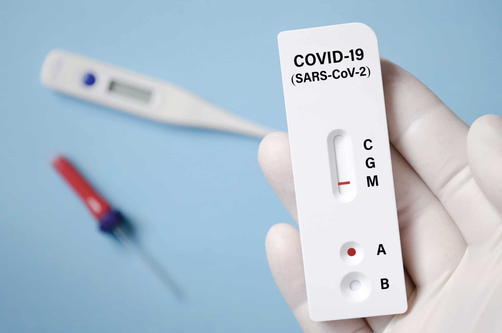 Positive test result by using rapid test for COVID19, quick fast