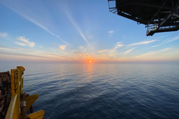 A photo taken by offshore medic, Adrian Wharam, currently stationed on the Highlander platform, Aberdeen.