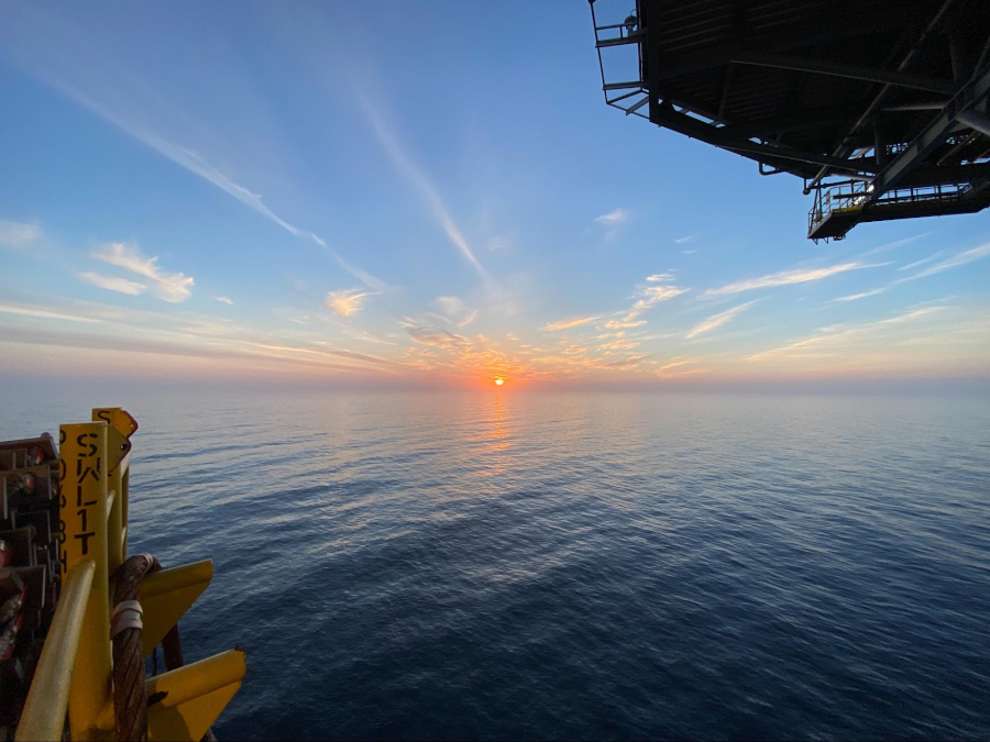 A photo taken by offshore medic, Adrian Wharam, currently stationed on the Highlander platform, Aberdeen.